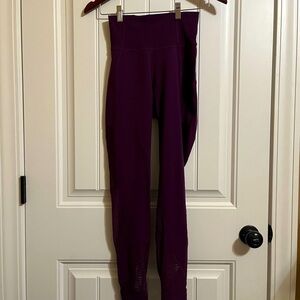 Lululemon Deep Purple Half Tulle Leggings